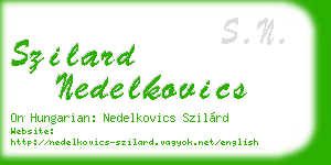 szilard nedelkovics business card